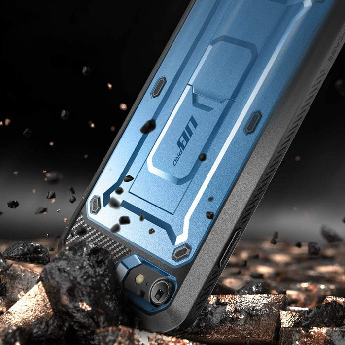 iPhone SE Unicorn Beetle Pro Full-Body Case with Kickstand(open box)-Metallic Blue