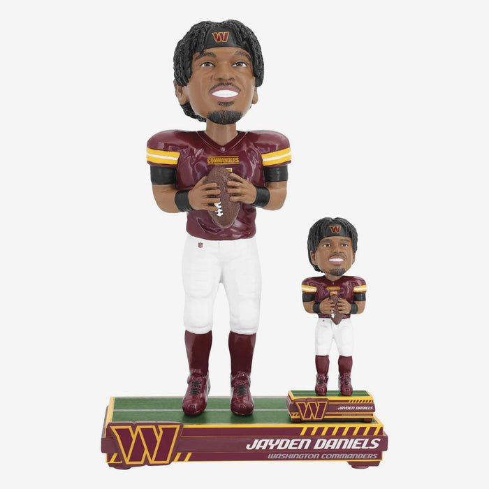 Jayden Daniels Washington Commanders Magnetized Bobble Dubblz NFL Football Bobblehead