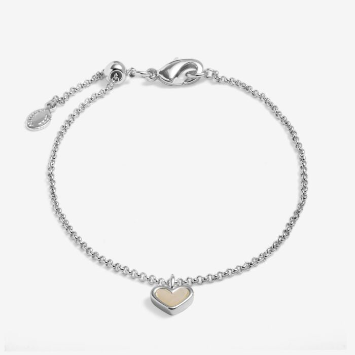 Joma Loved By You Mother Of Pearl Heart Bracelet