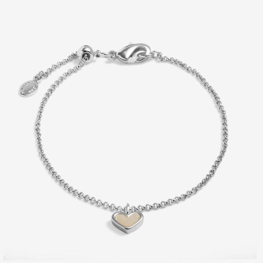 Joma Loved By You Mother Of Pearl Heart Bracelet