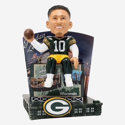 Jordan Love Green Bay Packers Greetings From NFL Football Bobblehead