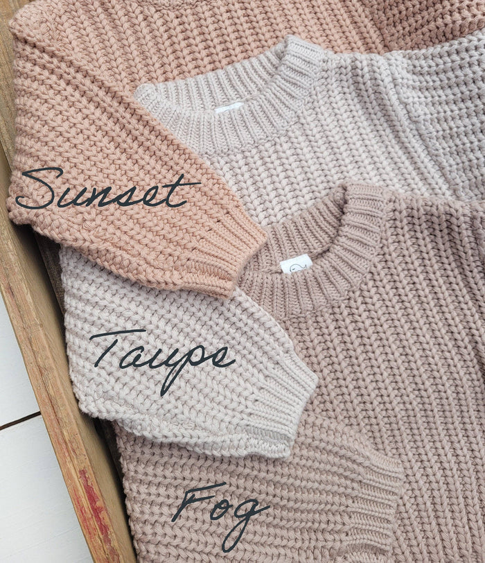 KIDS Chunky Knit Braided Sweater Cotton