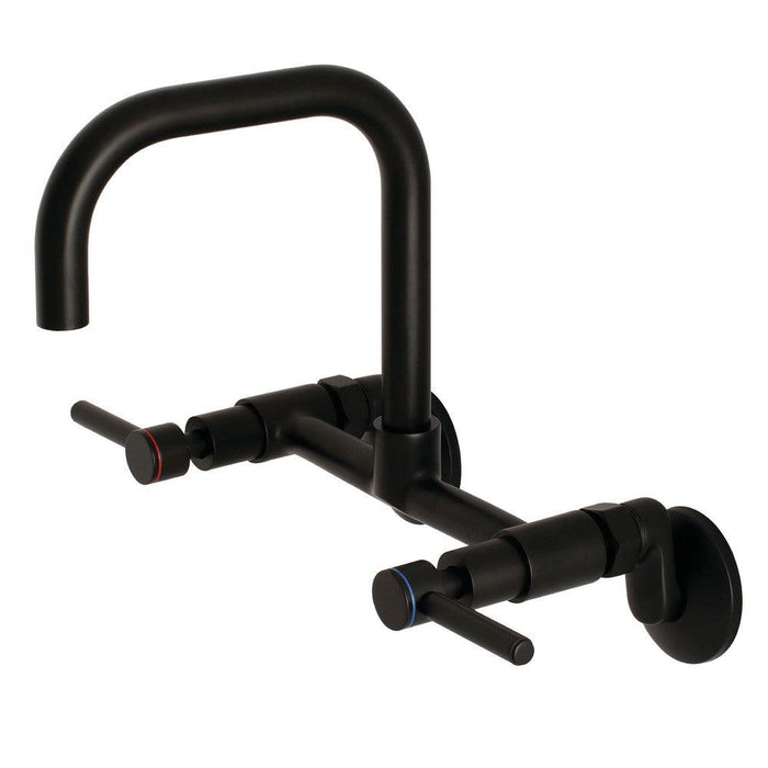Kingston Brass Concord 8 in. Adjustable Center Wall Mount Kitchen Faucet (KS813) main image.