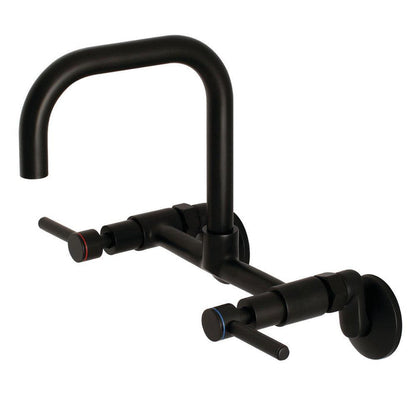 Kingston Brass Concord 8 in. Adjustable Center Wall Mount Kitchen Faucet (KS813) main image.