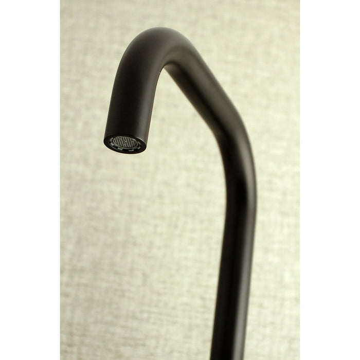 Kingston Brass Concord 8 in. Adjustable Center Wall Mount Kitchen Faucet (KS813) Matte Black