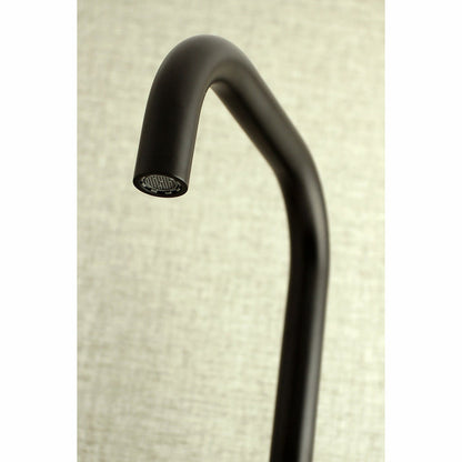 Kingston Brass Concord 8 in. Adjustable Center Wall Mount Kitchen Faucet (KS813) Matte Black