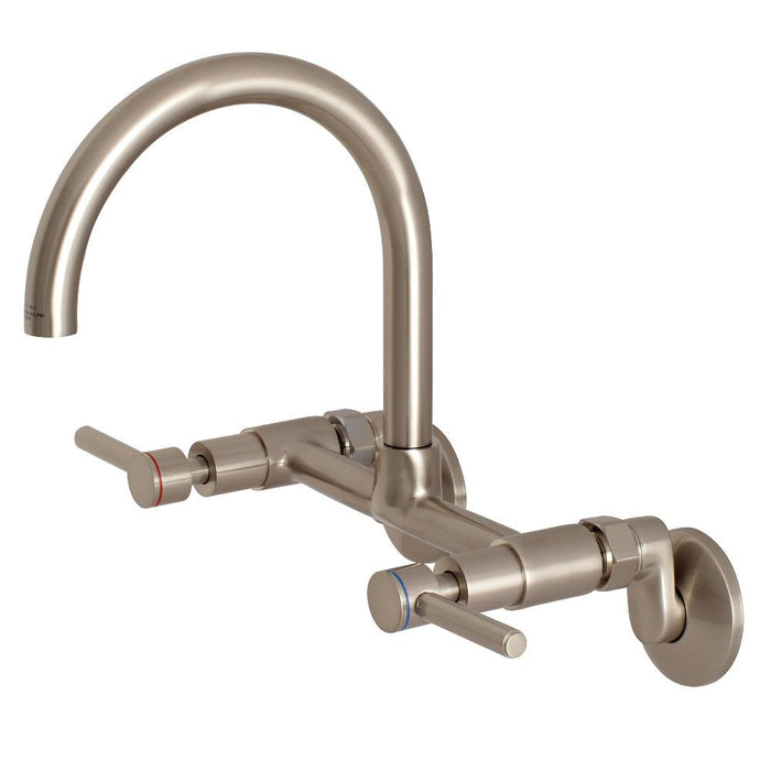 Kingston Brass Concord 8 in. Adjustable Center Wall Mount Kitchen Faucet (KS814) main image.