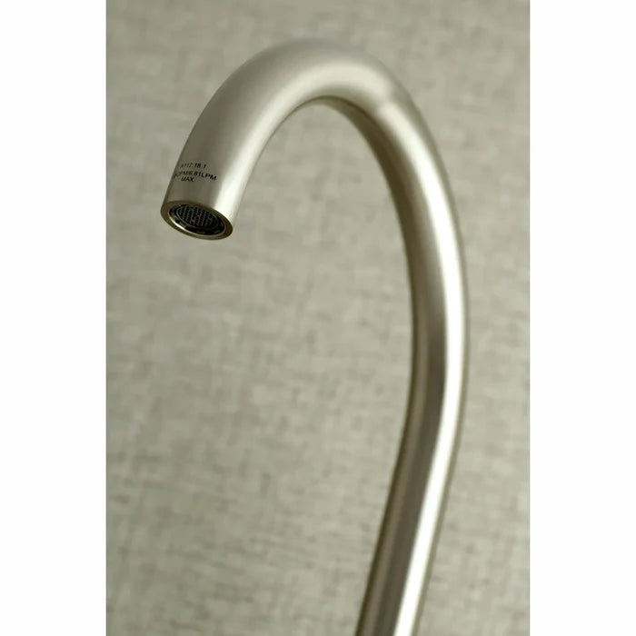 Kingston Brass Concord 8 in. Adjustable Center Wall Mount Kitchen Faucet (KS814) Brushed Nickel