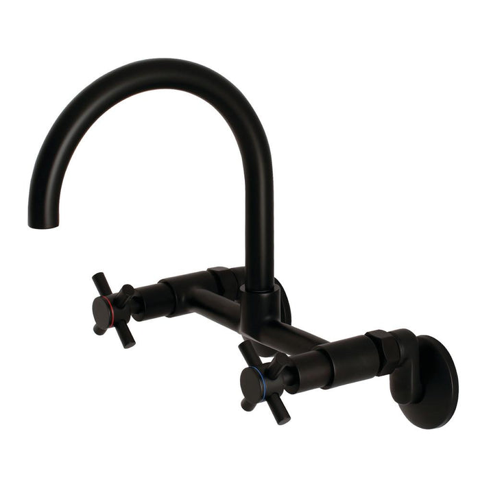 Kingston Brass Concord Two-Handle 2-Hole Wall Mount Kitchen Faucet (KS414) main image.