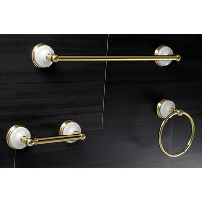 Kingston Brass Victorian 3-Piece Bathroom Hardware Set in Polished Brass