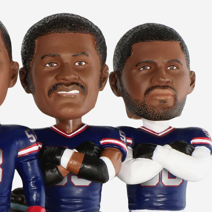 Lawrence Taylor, Harry Carson, Carl Banks, George Martin & Jim Burt New York Giants Big Blue Wrecking Crew Defense Mini Scene NFL Football Bobblehead