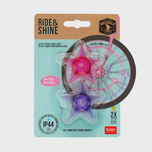 Legami Ride & Shine Set of 2 Bicycle Spoke Lights - Stars