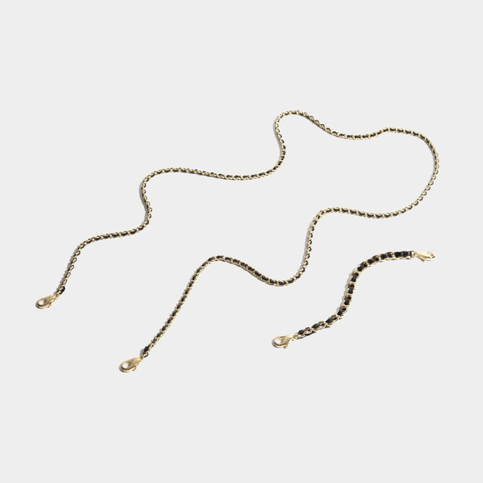 Lily Strap Set - Black/Gold