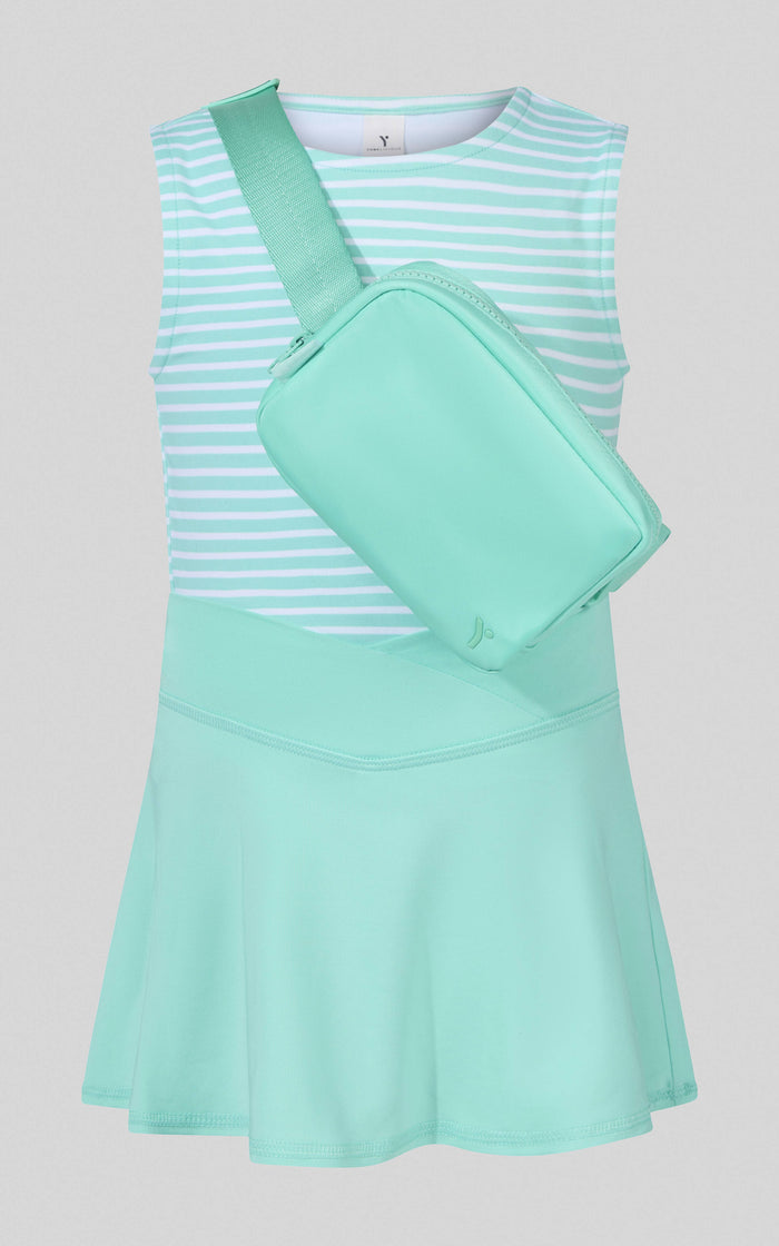 Little Girls Tank, Crossover Skort, Fanny bag Set: Pastel Lilac