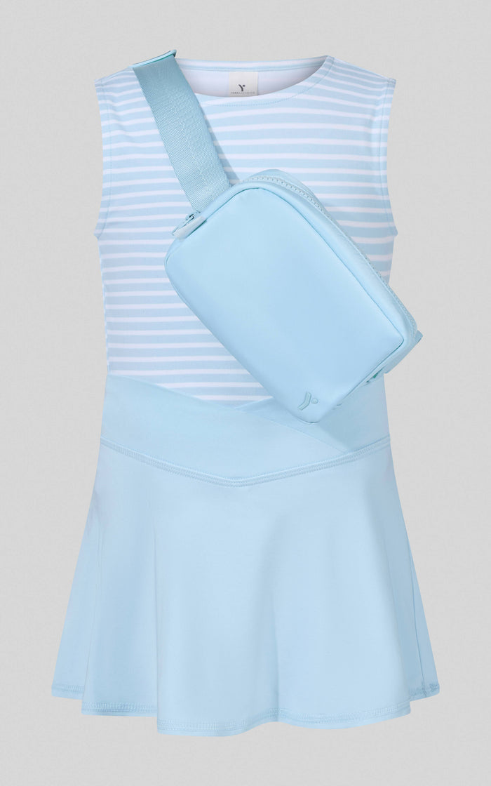 Little Girls Tank, Crossover Skort, Fanny bag Set: Pastel Lilac