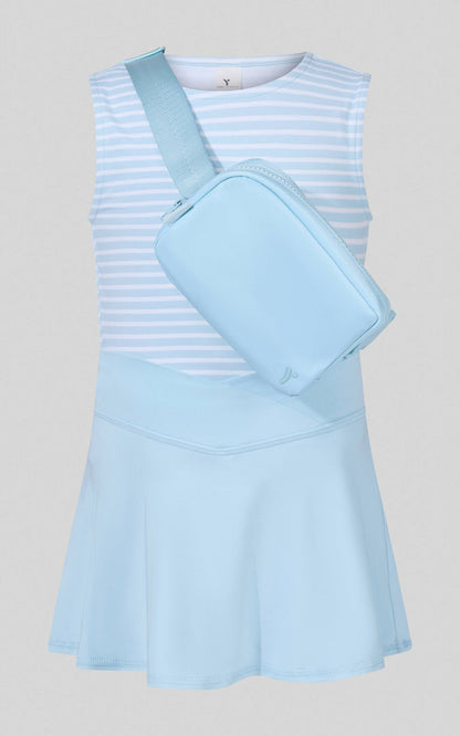 Little Girls Tank, Crossover Skort, Fanny bag Set: Pastel Lilac