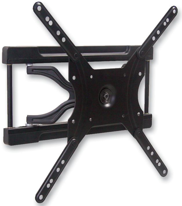 LMount LMT404SSFM Slim Full Motion LCD TV Bracket for 23 inch to 42 inch Televisions Black