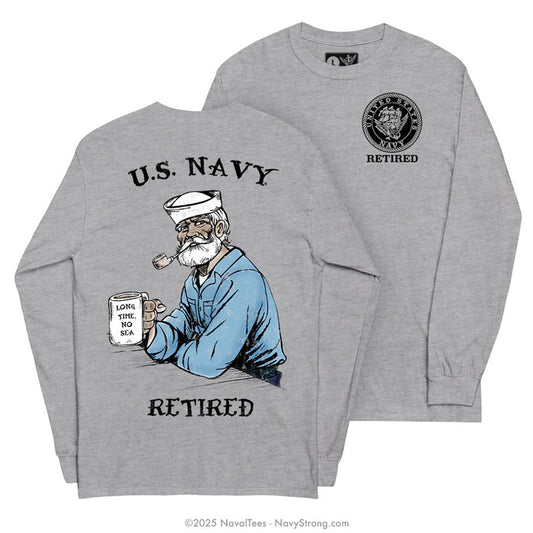 "Long Time, No Sea" Long Sleeve Tee | Grey