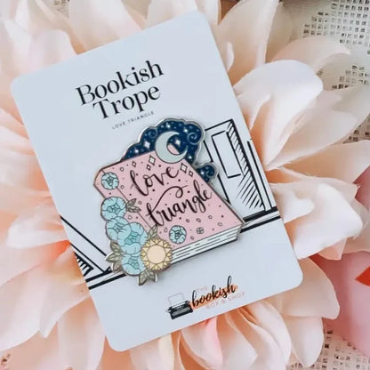 Love Triangle Trope Enamel Pin