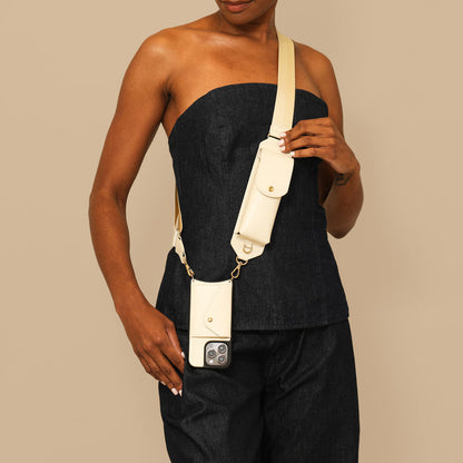 Maya with Lana Glasses Strap - Ivory/Gold