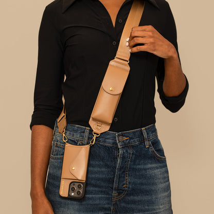 Maya with Lana Glasses Strap - Tan/Gold