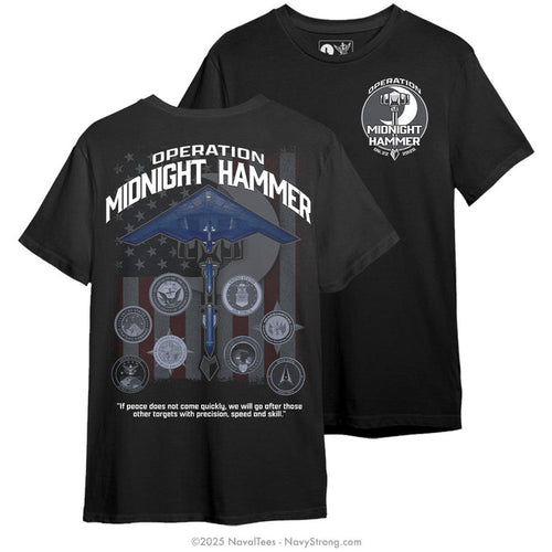 "Midnight Hammer Emblems" Tee | Black
