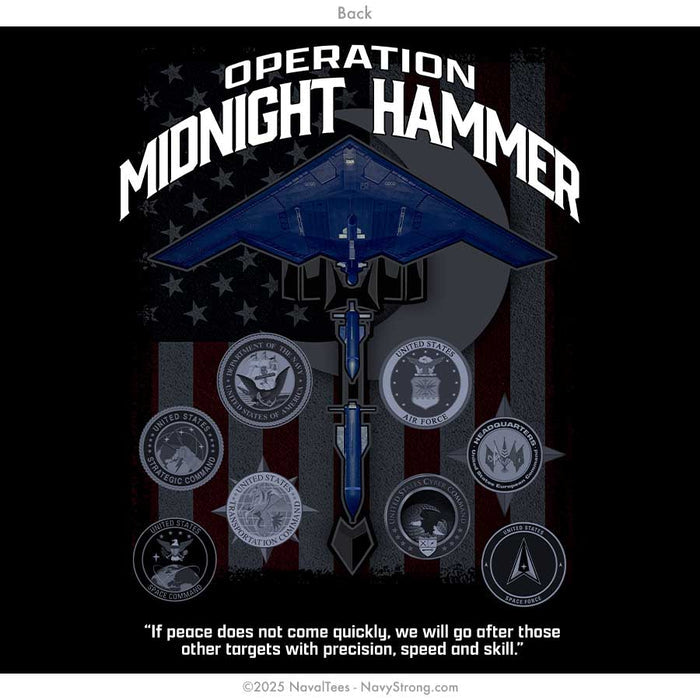 "Midnight Hammer Emblems" Tee | Black