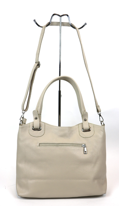 Milano Leather Shoulder Bag - Taupe