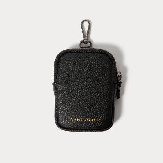 Mini Zip Clip-On Pouch - Black/Pewter