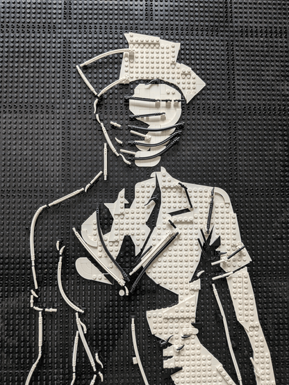 MOC - 238853 art relief of a female horror character Klemmbausteine - LesDiy - Klemmbausteine