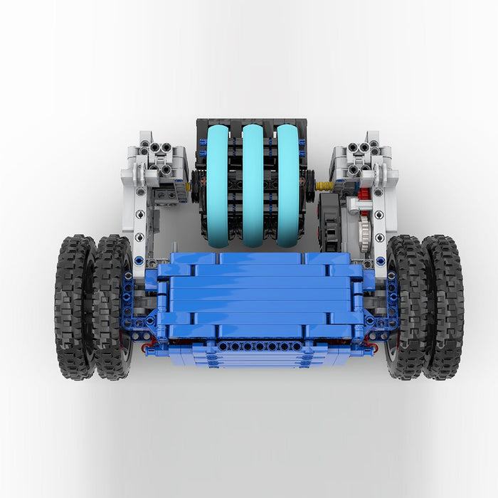 MOC 4WD Mechanical Battle Bot with Gear Drive and Triple Armor Rings Klemmbausteine - LesDiy - Klemmbausteine