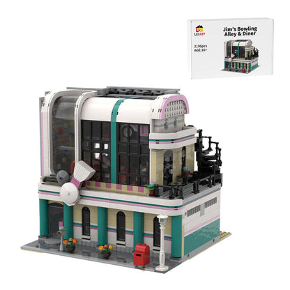 MOC - 58435 Jim's Bowling Alley & Diner Klemmbausteine - LesDiy - Klemmbausteine