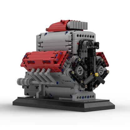 Mocsage MOC - 171732 Crossplane V8 Engine with Supercharger & removable Cover Klemmbausteine - LesDiy - Klemmbausteine
