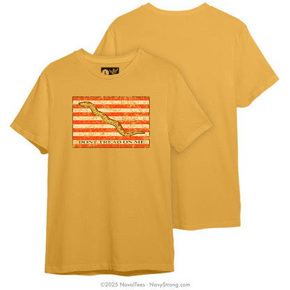 "Navy Jack Distressed" Tee | Gold