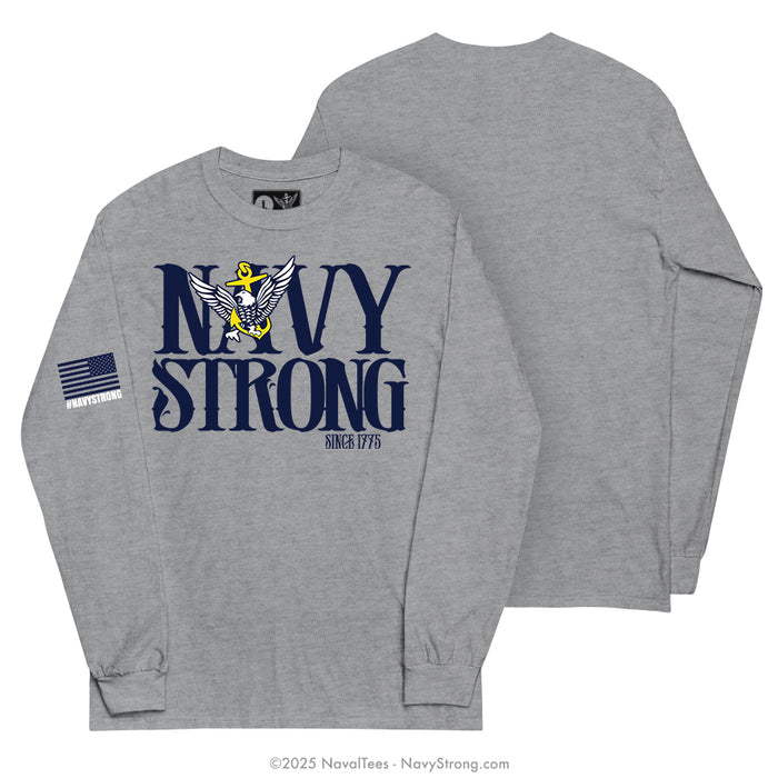 "NavyStrong A81" Long Sleeve Tee | Grey