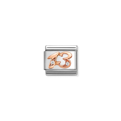 Nomination Classic 9K Rose Gold Charm CZ 13