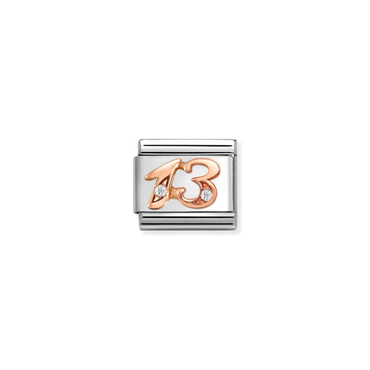 Nomination Classic 9K Rose Gold Charm CZ 13