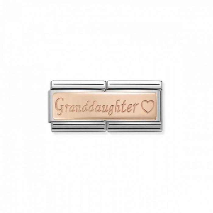 Nomination Classic Double Link 9K Rose Gold Granddaughter Charm