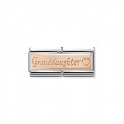 Nomination Classic Double Link 9K Rose Gold Granddaughter Charm