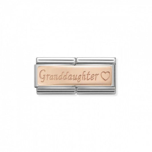 Nomination Classic Double Link 9K Rose Gold Granddaughter Charm