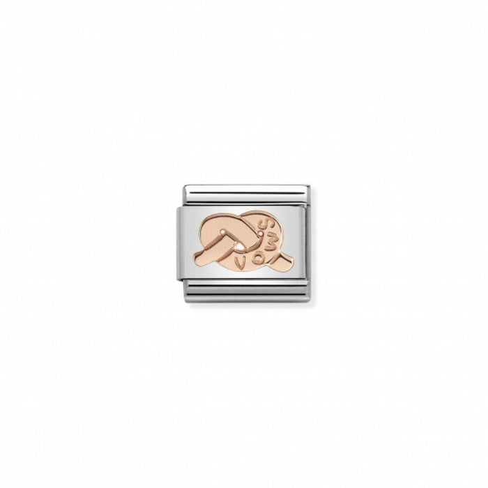 Nomination Classic Link 9K Rose Gold Knot of Vows Charm