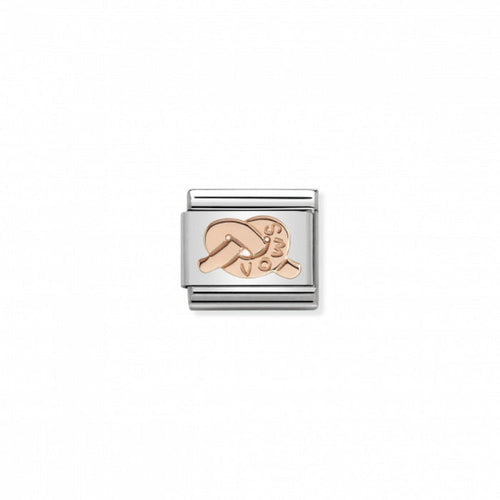 Nomination Classic Link 9K Rose Gold Knot of Vows Charm