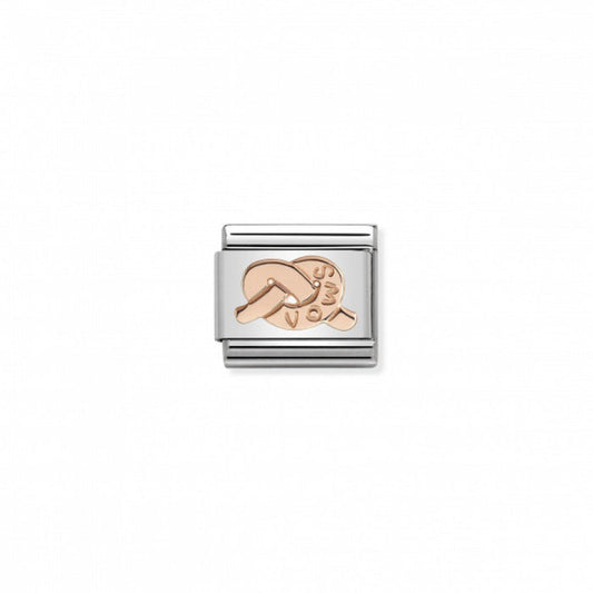 Nomination Classic Link 9K Rose Gold Knot of Vows Charm