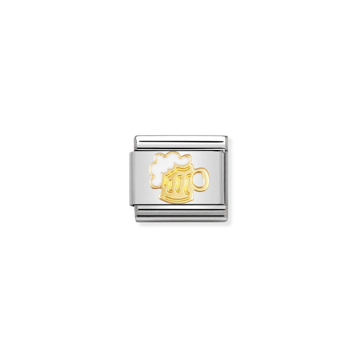 Nomination Classic Link Gold and Enamel Tankard Charm