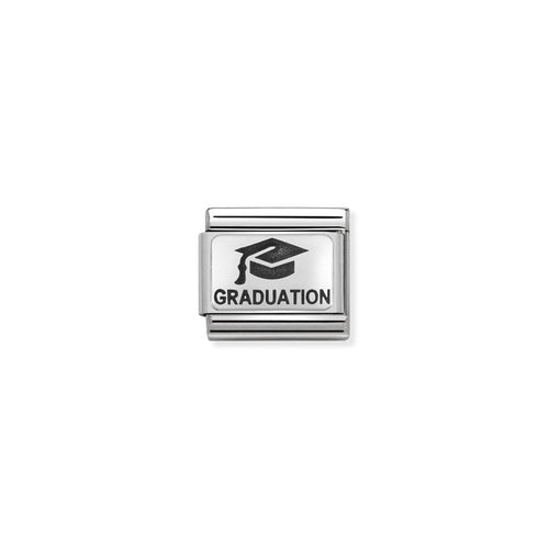 Nomination Classic Link Oxidized 2 Silver Graduation with Hat
