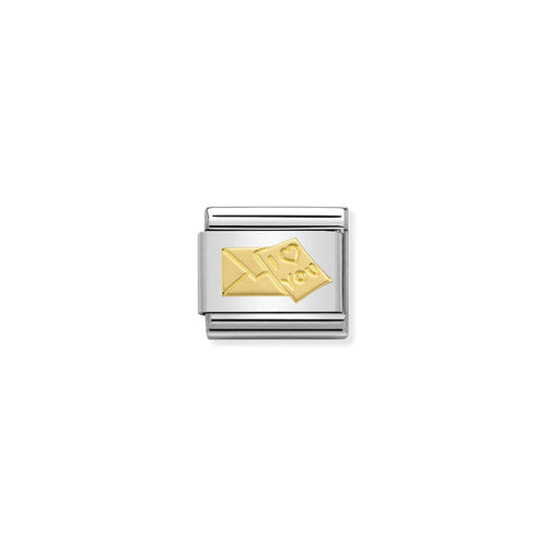 Nomination Classic Link Symbols 18K Gold Envelope and Letter Charm
