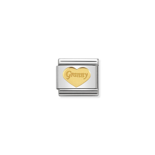 Nomination Classic Link Symbols 18K Gold Granny Heart Charm