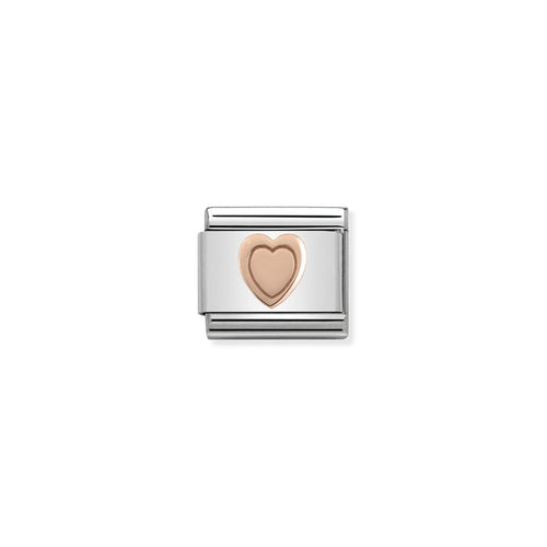 Nomination Classic Link Symbols 9K Rose Gold Heart