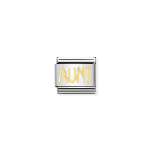 Nomination Classic Link Writings 18K Gold Aunt