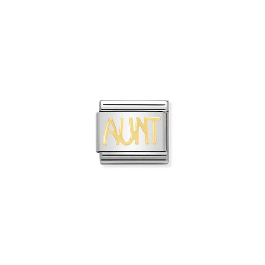 Nomination Classic Link Writings 18K Gold Aunt